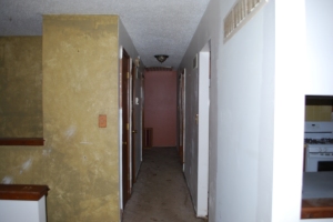 The upstairs hallway BEFORE